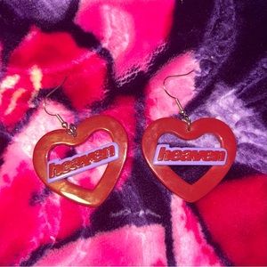 Marc Jacobs Heaven Red Heart Earrings